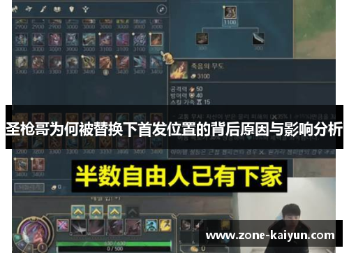 圣枪哥为何被替换下首发位置的背后原因与影响分析 圣枪哥为何被替换下首发位置的背后原因与影响分析